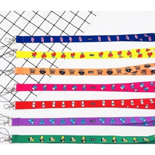 1HQBTS Bulletproof Youth Group Mobile phone lanyard cartoon lanyard S badge lanyard braided lanyard surrounding