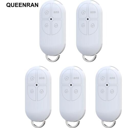 5pcs Slim Design Wireless 4-button Remote Controller Arm/Disarm/Home Arm/SOS function for Focus GSM WIFI Burglar Alarm System