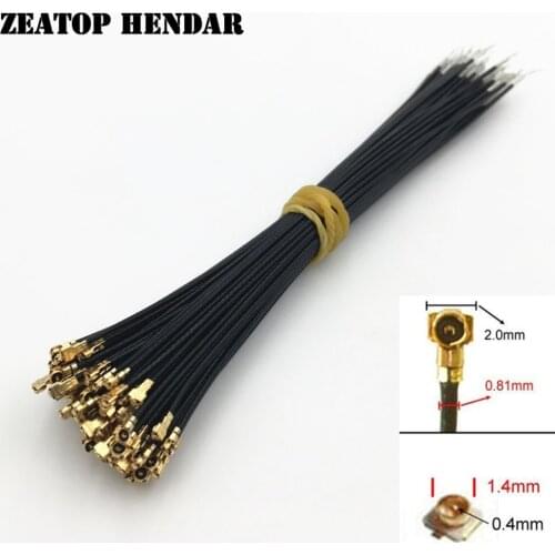 50Pcs MHF4 IPX IPEX U.fl MHF 4 Plug RG-0.81 RF Pigtail Coaxial Jumper Cable OD 0.81mm Black Connector 10cm 15cm 20cm 30cm