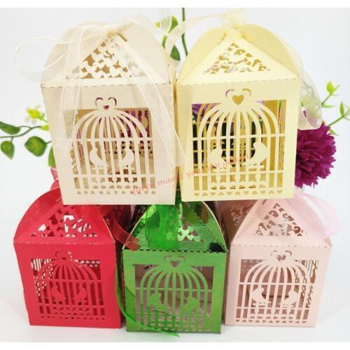 50Pcs Wedding Candy Boxes Angel Gift Box For Baby Shower Birthday First Communion Christening Easter Decoration 6Z-SH134