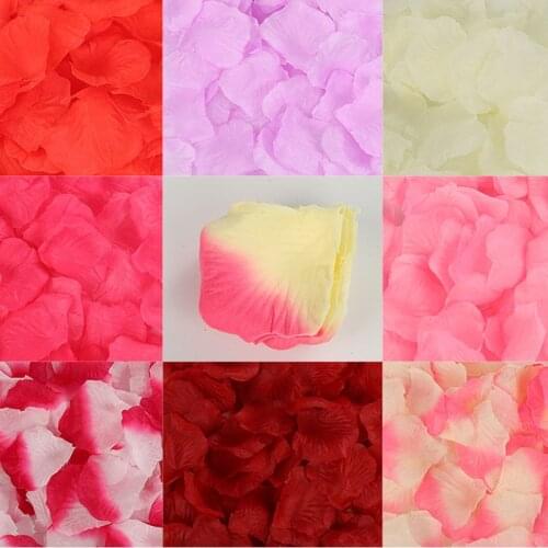 500Pcs/bag Silk Rose Petals for Wedding Decoration Romantic Artificial Rose Flowers Wedding Accessories