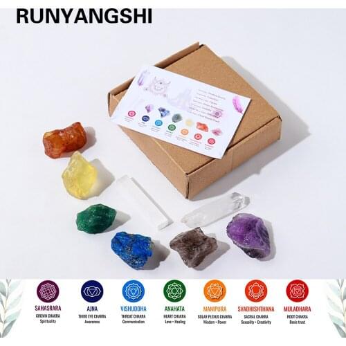 8pcs /set Selenite Crystal Wand Seven chakras Therapy Stone Natural crystal mineral stone for Collection decoration