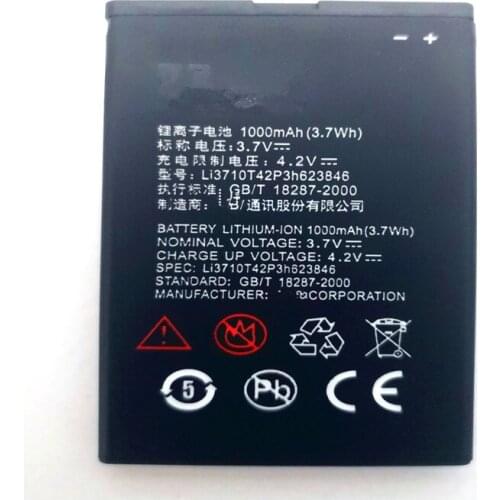 1000mAh LI3710T42P3H623846 New Replacement Battery For ZTE U288 High Quality with phone stander