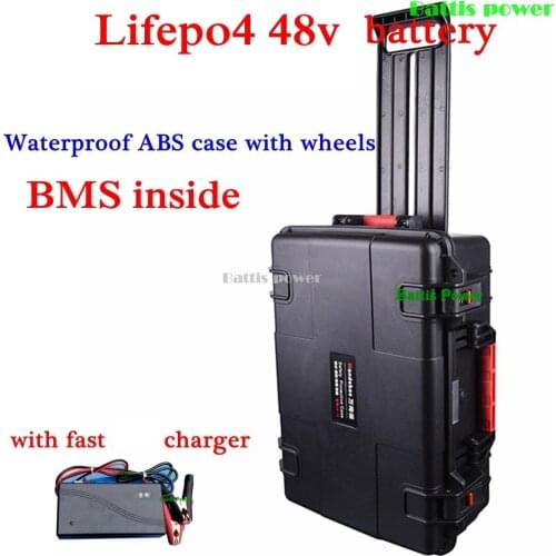 48v 100Ah lifepo4 battery 150Ah 48v 120AH solar battery for 5000W electric vehicle RV camper scooter lifepo 130ah + 10A charger