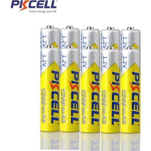 10Pcs PKCELL nimh AAA Battery Rechargeable aaa 1200mAh Batteria For Camera Toys Digital Camera Portable Video