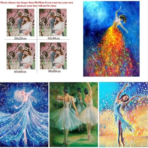 Diy Diamond Painting Custom Figure Painting Dancer Square Diamond Round Diamond Full Diamond Cross Stitc Mosaic Home Decora