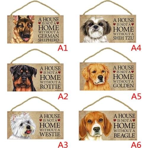 Pet Tag Dog Accessories Lovely Friendship Animal Sign Dog Tags Rectangular Wooden Plaques Rustic Wall Decor Home Decoration_RBS