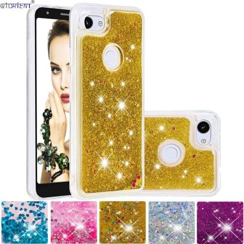 Bling Liquid Cover for Google Pixel 3a XL Cute Glitter Dynamic Quicksand Case Google Pixel 3a Soft Silicone Fitted Phone Cases