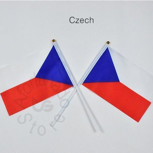 Czech 14*21cm flag Banner hand waving National flag Home Decoration flag banner
