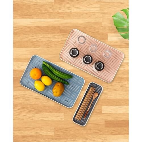 Double Drain Tray Plastic Household Rectangular Put Tea Cup Water Cup Tray Cup Holder Kitchen Living Room Coffee Table Fruit Tra