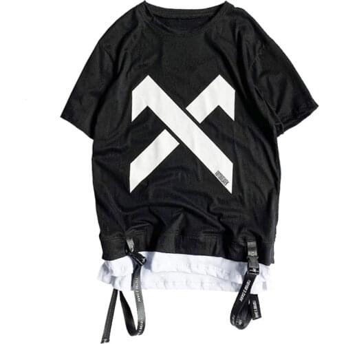 Hip Hop Japan T-shirt Men Summer Cool Tshirt Streetwear Casual Loose Black Punk T Shirts Fashion High Street T Shirt Tops Male