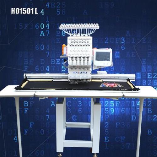 HO-1501 Single Head 15 colors Flat, Embroidery Machine Commercial Machine Prices with working area 360*1200 mm
