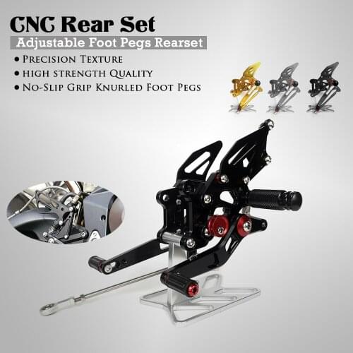 Motorcycle Accessories CNC Aluminum Footrest Rear Sets Adjustable Rearset Foot Pegs for KAWASAKI NINJA300 Z250 Z300 EX250 300