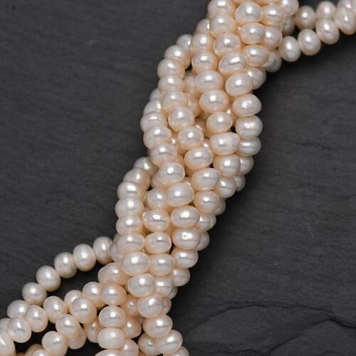 Natural Genuine Freshwater Cultured Pearl 3-5mm Free Size Jewelry Making Loose Beads
