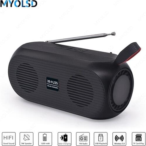 Mini Portable Wireless Speaker Bluetooth-compatible Column With Radio Receiver Bass Loudspeaker MP3 TF Card USB Speaker Radio FM