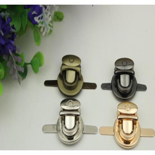 Practical Metal Clasp Lock Metal Clasp Turn Lock Round Shape Twist Lock for DIY Handbag Bag Purse Hardwar 2018 Hot Accessories