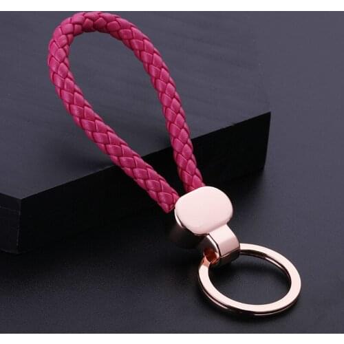 Luxury Best Gift Leather Men Women Keychain Wrist Rope Keyring Pendant Car Keyrings Jewelry Accessories For Sale
