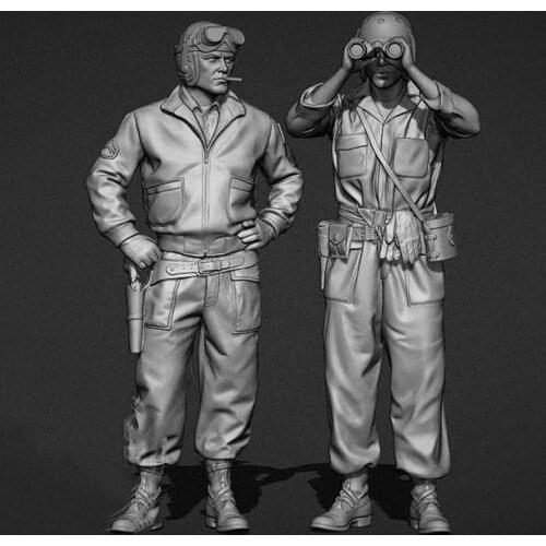 Self-assembled New Unassembled 1/35 ancient man crew include 2 Resin Figure Unpainted Model Kit