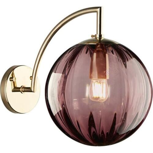 Modern Round Glass Ball Wall Lights Simple Sconce Led Wall Lamp for Home Bedroom Living Room Corridor Loft Decor Light Fixtures