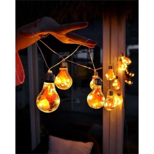 LED Maple Leaf Bulb Light String Christmas Halloween Thanksgiving Decoration Bulb String Light New Outdoor Lantern String