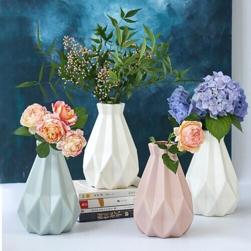 Drop-resistant Plastic Imitation Ceramic Vase Creative Desk Window Vase Living Room Bedroom Decoration Home Decoration Gadget
