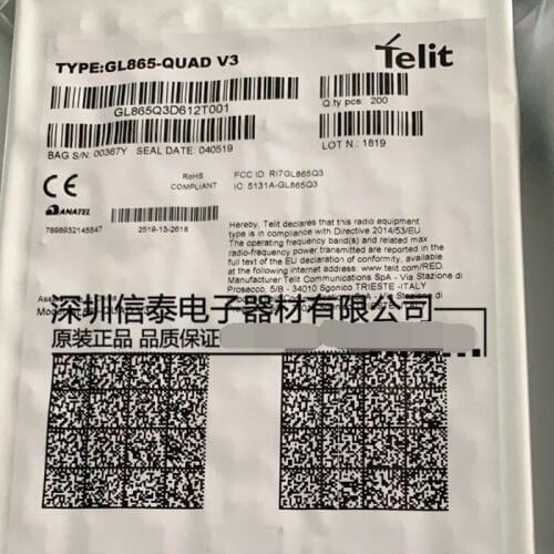 Telit GL865-QUAD V3 GL865-QUAD-V3 Telit m2mLOCATE 2G 100% New&Original Genuine Distributor GSM/GPRS Embedded quad-band module