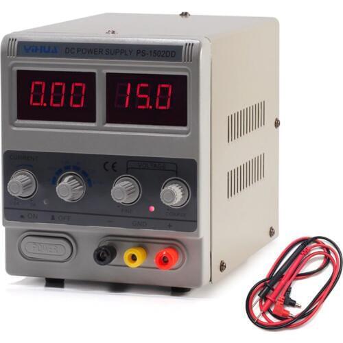 YIHUA 1502DD DC Power Supply Adjustable Digital 15V 2A 0.1V 0.01A Voltage Regulators Phone Repair Mini Laboratory Power Supply
