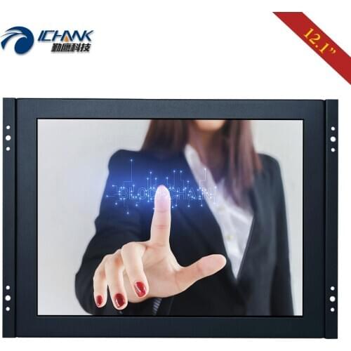 ZK120TC-591D/12.1" inch 800x600 HDMI VGA USB Embedded Open Frame Driver Free Ten Points Capacitive Touch LCD PC Monitor Display