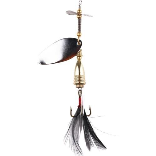 10-pieces Spinnerbait Fishing Lures Spinner Bullet Fly 9cm/12g Metal Spoon Hard Bait Lures Carp Feeder Fishing Tackle