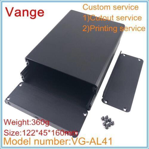 2pcs/lot two color available wall-mounted aluminum housing 6063-T5 aluminum boxes 122*45*160mm for GPS tracker device