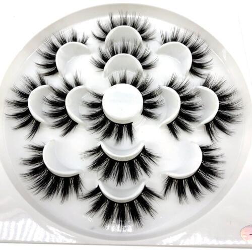 2019 New 2/4/7pairs Faux 3D Mink Lashes Natural Long False Eyelashes Volume Fake Lashes Makeup Extension Eyelashes maquiagem