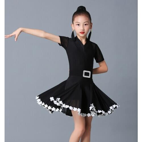 2020 Girls Latin Dance Costumesmodern Competition Kids Latin Dancing Dresses Childen Vestidos Tango Salsa Stage Cha Cha Ballroom