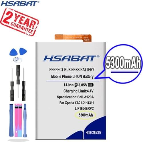 New Arrival [ HSABAT ] 5300mAh LIP1654ERPC Replacement Battery for Sony Xperia XA2 L2 H4331 H3311 H4311
