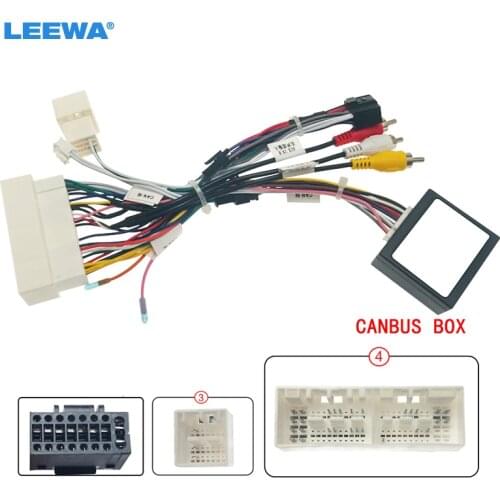 LEEWA Car Audio Radio Player 16PIN Android Power Calbe Adapter With Canbus Box For Chevrolet Kopacz Media Wiring Harness #CA6380