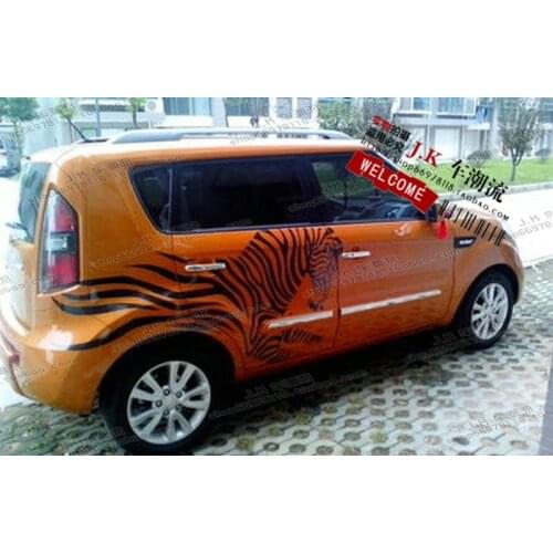 Car stickers FOR Kia SOUL body exterior decoration modified custom zebra stickers