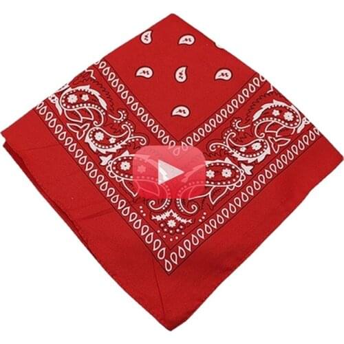Bandana kerchief Unisex Hip Hop Black Hair Band Neck Scarf Sports Headwear Wrist Wraps Head Square Scarves Print Handkerchief