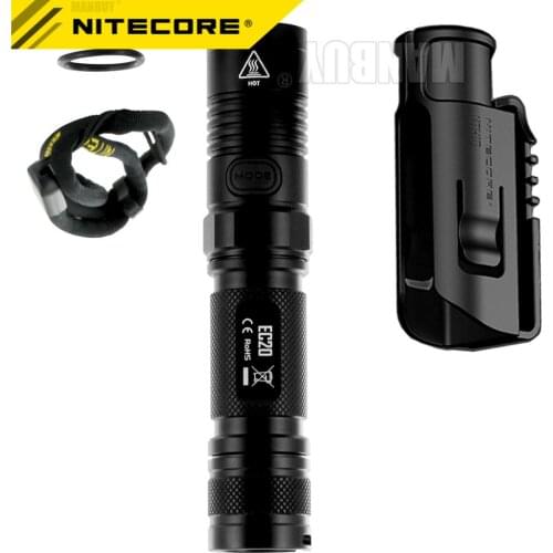 Free Shipping NITECORE EC20 960LMs Waterproof EDC Flashlight + NTH10 Holder Outdoor Camping Security Duty Law Enforcement Patrol