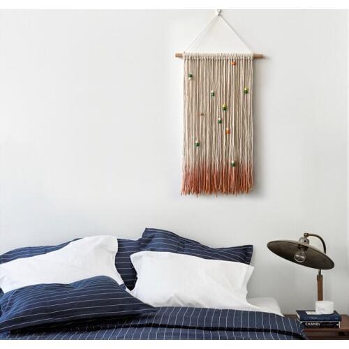 Bohemian Tassel Woven Tapestry Wall Hanging Macrame Nordic Wall Decoration Tapestry Home Office Wall Decoration