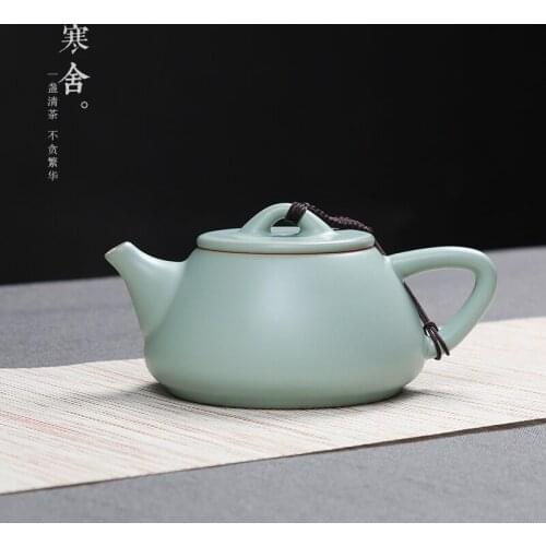 Chinese style kettle ceramic porcelain open stone ice crack Taiwan kung fu puer tea set large tea maker pot teaware