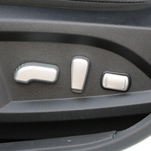 Color My Life Car Chrome Seat Switch Adjust Knob Cover Trim Sticker for Renault Koleos Samsung QM6 2016 2017 2018 Accessories