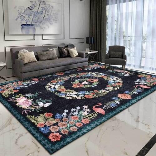 200*300cm Retro American Country Fresh Round Color Garland Living Room Bedroom Bedside Carpet Mat Customization