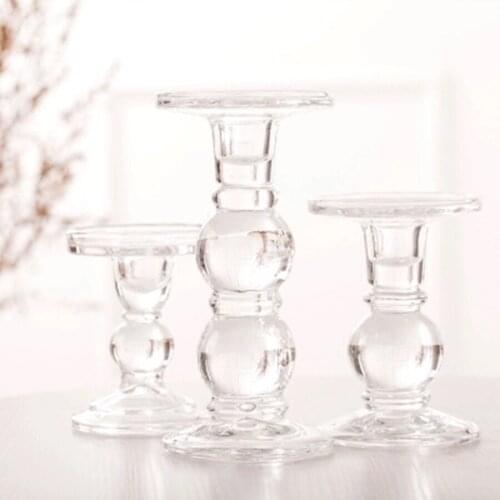 Crystal Glass Candle Holder Candlestick Wedding Centerpieces Tables Candelabra Nordic Decoration Home Moro Regime Geometric Art