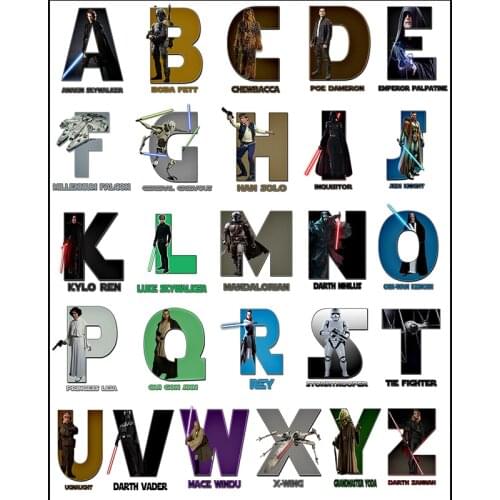 5D Diamond Painting Disney Personalized Name Custom Poster Star Wars Watercolor Marvel Wall Pictures Living Boy Room Decoration