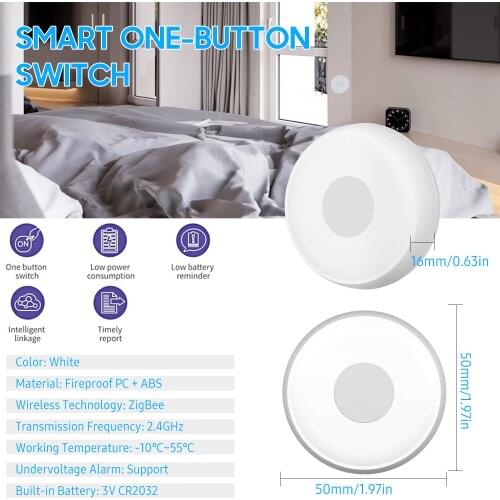 ZigBee Emergency Button One Button Alarm for Kids Elderly Pregnant Women Wireless Smart SOS Button Smart Linkage