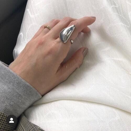 XIYANIKE 925 Sterling Silver New Arrival Smooth Bone-shaped Ring Opening Fashion Unique Design Cool Кольцо Neutral