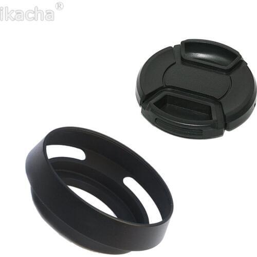 Metal Vented Lens Hood 49mm 52mm 58mm 55mm 62mm 67mm 72mm 77mm 82mm Screw-in Lente Protect + Cap For Leica Canon Nikon Sony