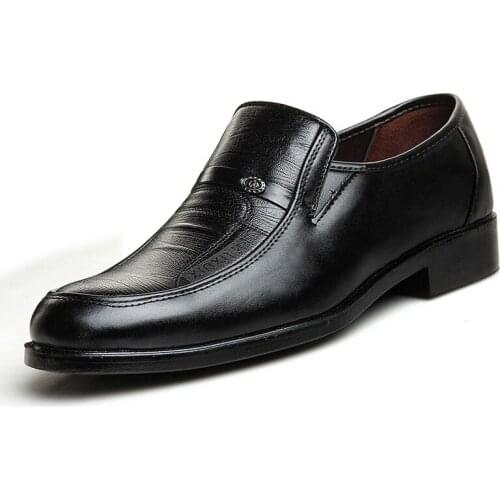 2019 Men Formal Shoes Leather High Quality Breathable PU Leather Mens Business Dress Loafers Oxford Shoes for Men Wedding Shoes