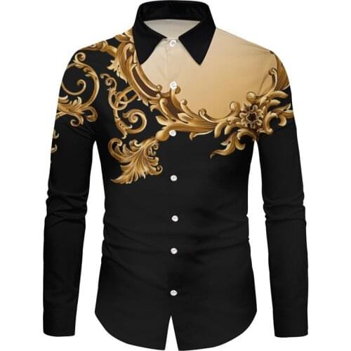 Men Fashion Turn-down Collar Buttoned Cardigan Tops Man Vintage Maps Printing Shirt 2021 Spring Autumn Casual Long Sleeve Shirts