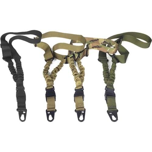 Outdoor Nylon Multi-Mission Adjustable One 1 Single Point Sling Strap Tactical Gun Rifle Sling Strap Belt