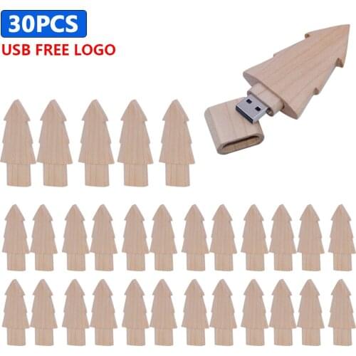 New arrivals 30pcs free logo usb flash drive 64GB 32GB 16GB 8GB 4GB pen drive pendrive waterproof wooden u disk memoria cel usb